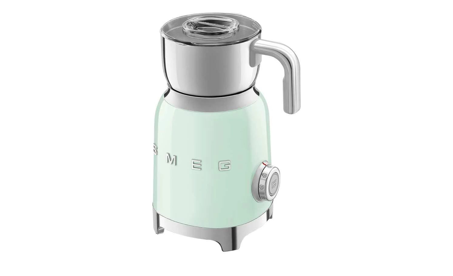 smeg Milchaufschäumer MFF01PGEU | Pastellgrün / silberfarben 2 smeg Milchaufschäumer MFF01PGEU | Pastellgrün / silberfarben – Bild 2
