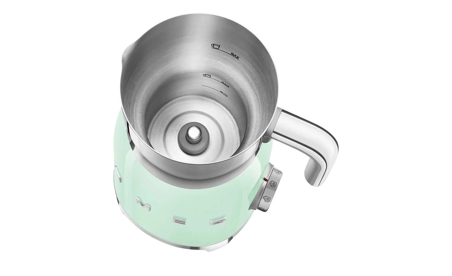 smeg Milchaufschäumer MFF01PGEU | Pastellgrün / silberfarben 5 smeg Milchaufschäumer MFF01PGEU | Pastellgrün / silberfarben – Bild 5