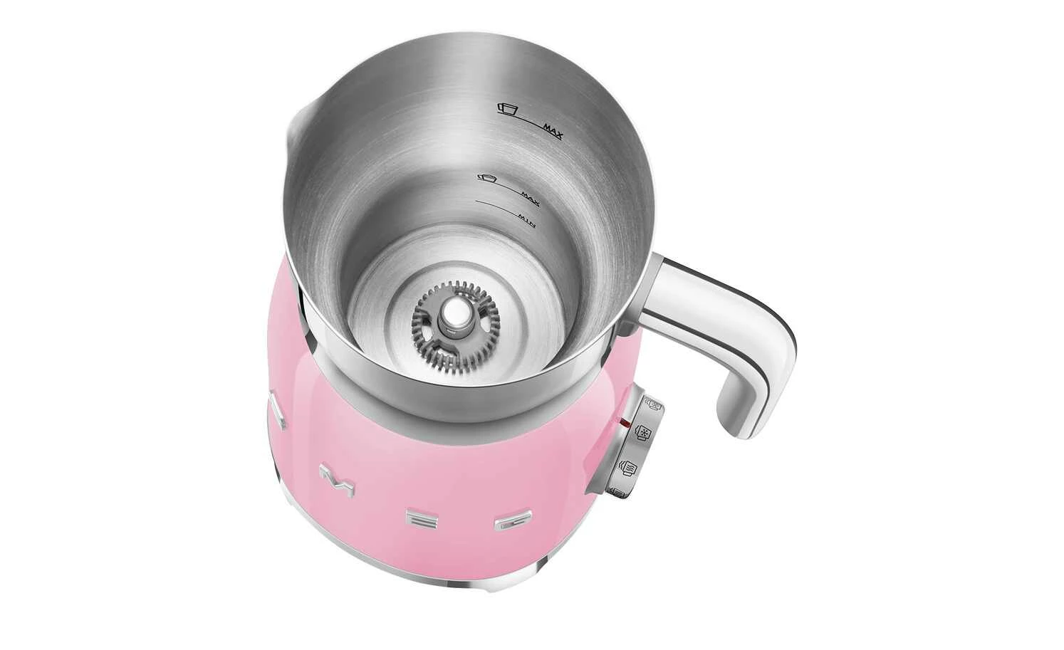 smeg Milchaufschäumer MFF01PKEU | Cadillac Pink / silberfarben 3 smeg Milchaufschäumer MFF01PKEU | Cadillac Pink / silberfarben – Bild 3