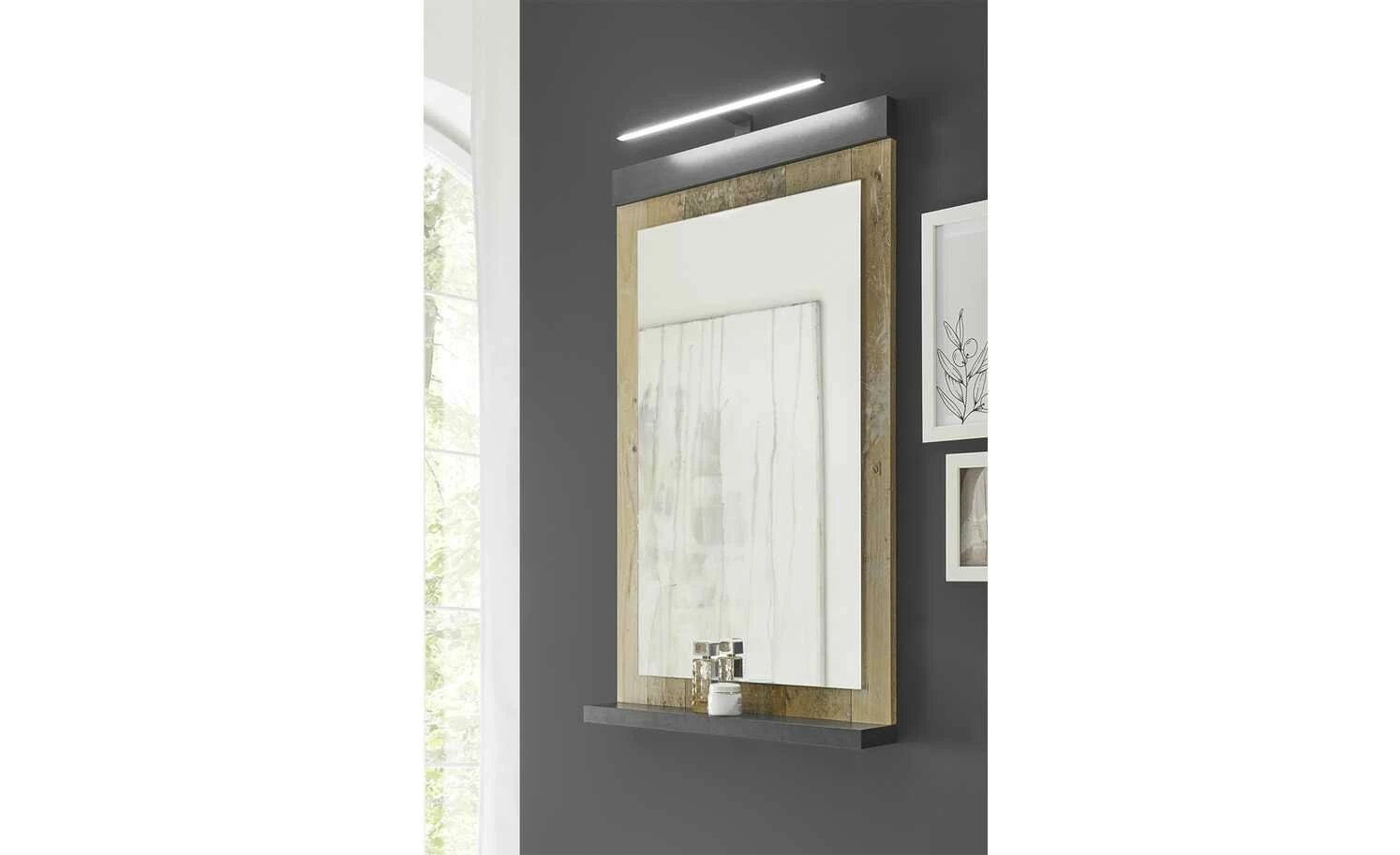 Spiegel mit Beleuchtung Sintra | Old Style hell (Nachbildung) / Anthrazit 1 Spiegel mit Beleuchtung Sintra | Old Style hell (Nachbildung) / Anthrazit