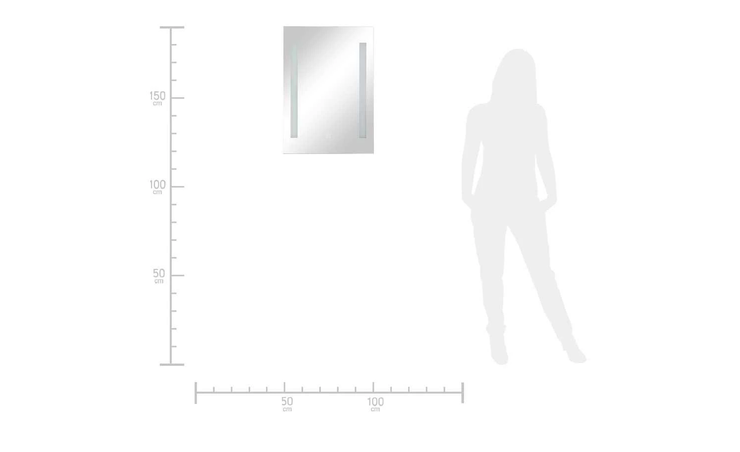 LED-Badspiegel Steinsee | 50|cm 6 LED-Badspiegel Steinsee | 50|cm – Bild 6